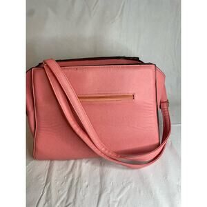 Womens Large Handbag Nude Peach White 12x9" GUC